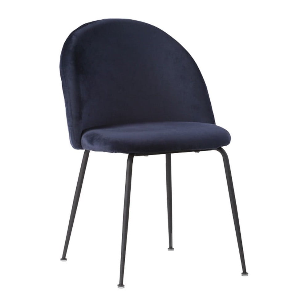 Set 2 scaune cu picioare negre House Nordic Geneve, albastru bonami.ro