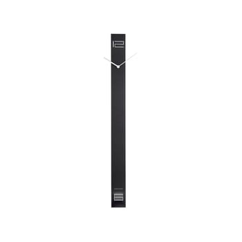 Ceas din lemn pentru perete karlsson discreet long, 7,7 x 90 cm, negru