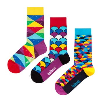 Set 3 perechi de șosete ballonet socks bright sun în cutie de cadou, mărime 41 - 46