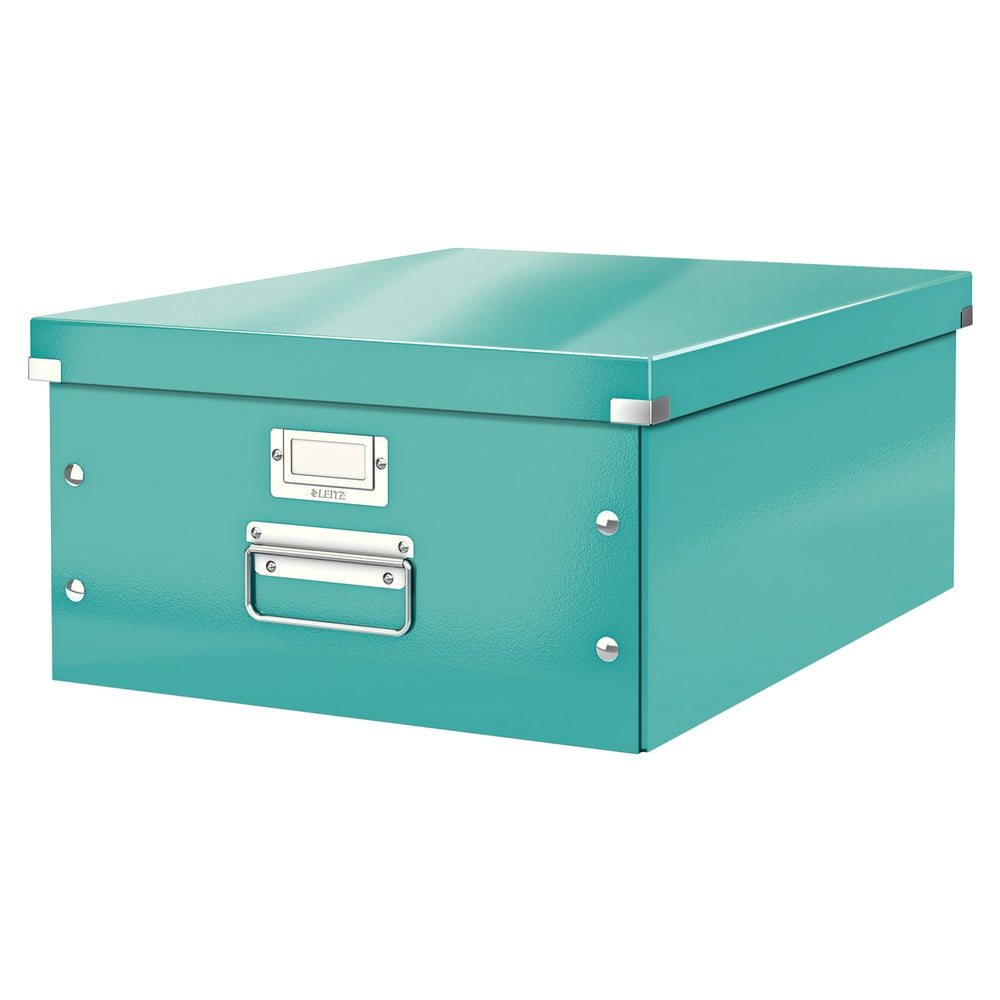 Cutie de depozitare verde/turcoaz din carton cu capac 37x48x20 cm Click&Store – Leitz