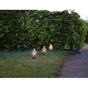 Set 3 decorațiuni luminoase pentru exterior cu LED Best Season Olympus, înălțime 40 cm