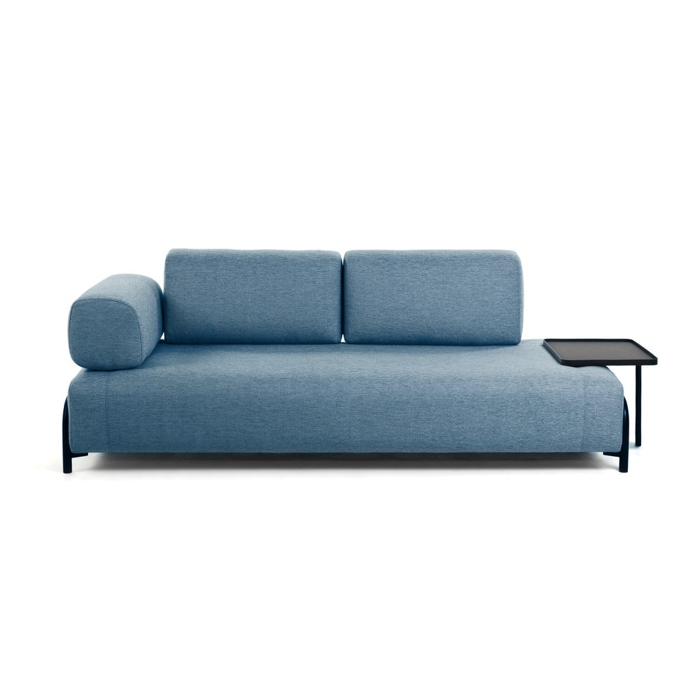 Canapea cu măsuță auxiliară Kave Home Compo, albastru