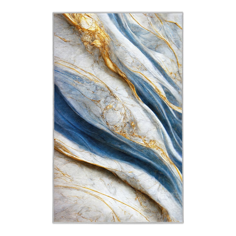 Covor albastru lavabil 120x180 cm Golden Spill – Mila Home