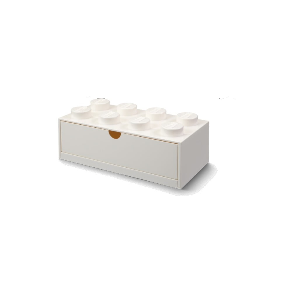 Poza Cutie de birou cu sertar LEGOA® Brick, 31,6 x 11,3 cm, alb