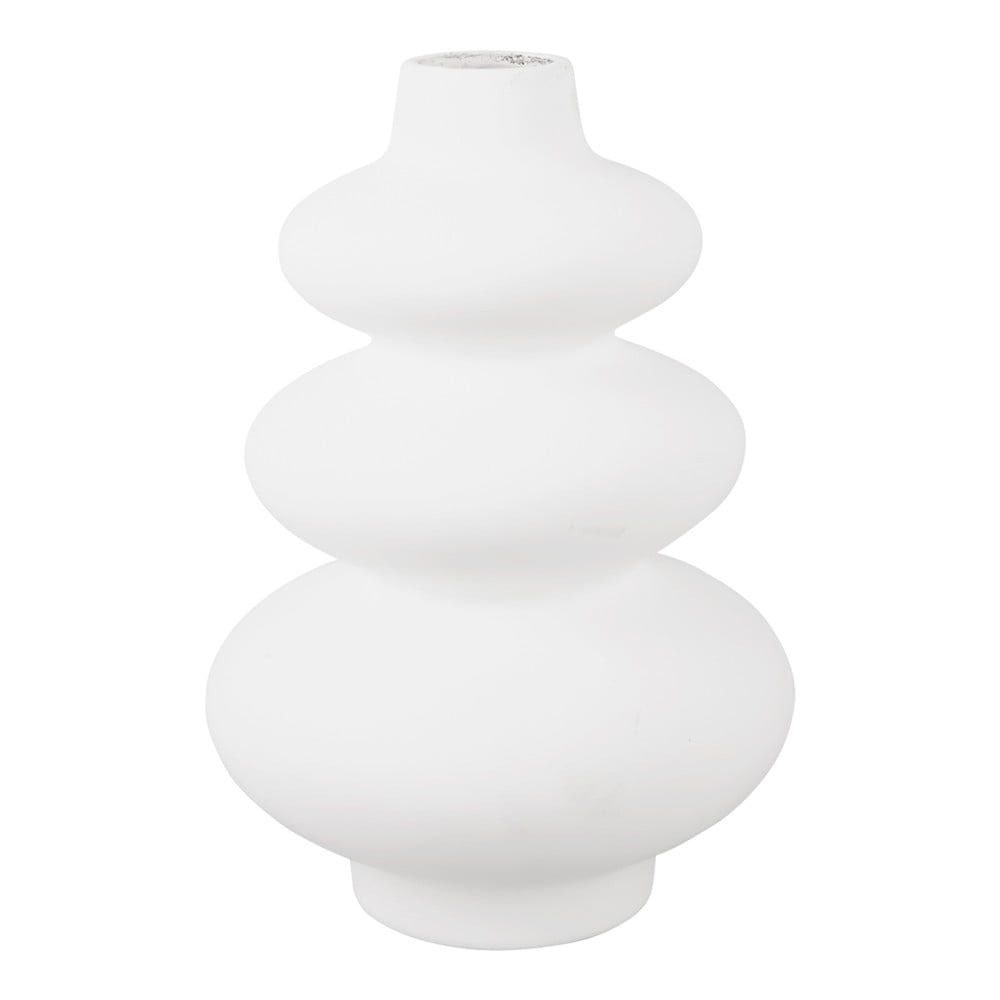 Vază din ceramică Karlsson Circles, înălțime 28,5 cm, alb