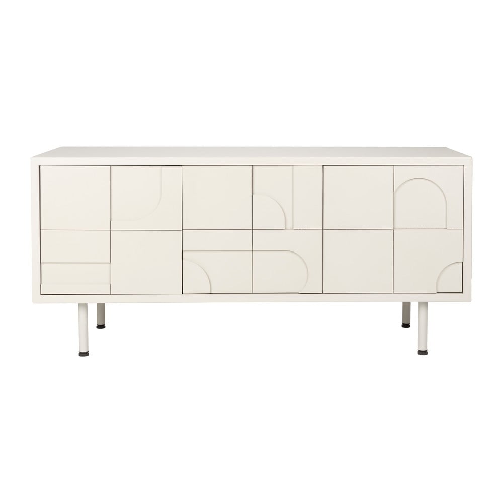 Comodă gri deschis 55x120x40 cm Funk – White Label