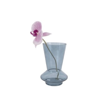 Vază din sticlă pt living glow, înălțime 17,5 cm, albastru