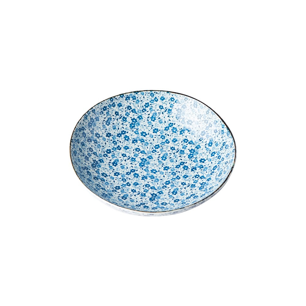 Poza Farfurie adanca din ceramica MIJ Daisy, ø 21 cm, alb - albastru