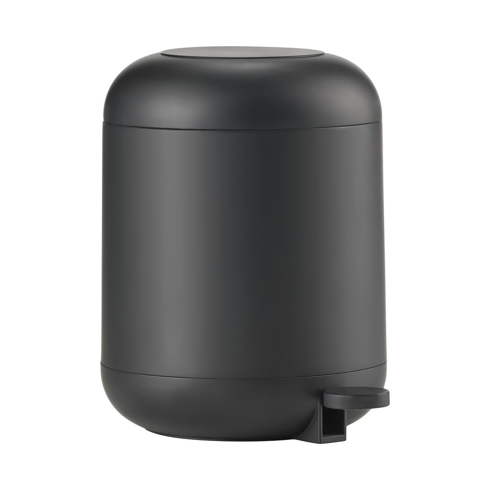 Coș de gunoi negru cu pedală din plastic 4 l Sensu – Zone