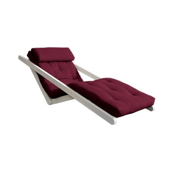 Șezlong variabil Karup Design Figo, White/Bordeaux, 70 cm