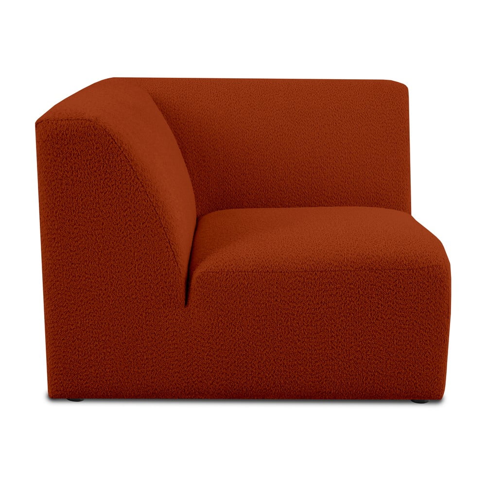 Modul pentru canapea cărămiziu cu tapițerie din stofă bouclé (cu colț variabil) Roxy – Scandic
