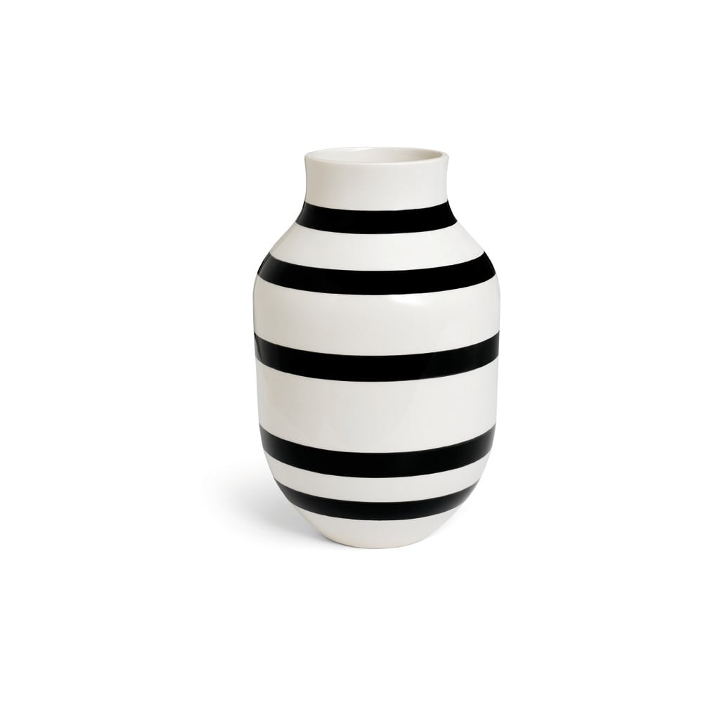 Vază din gresie Kähler Design Omaggio, înălțime 30,5 cm, negru-alb bonami.ro pret redus