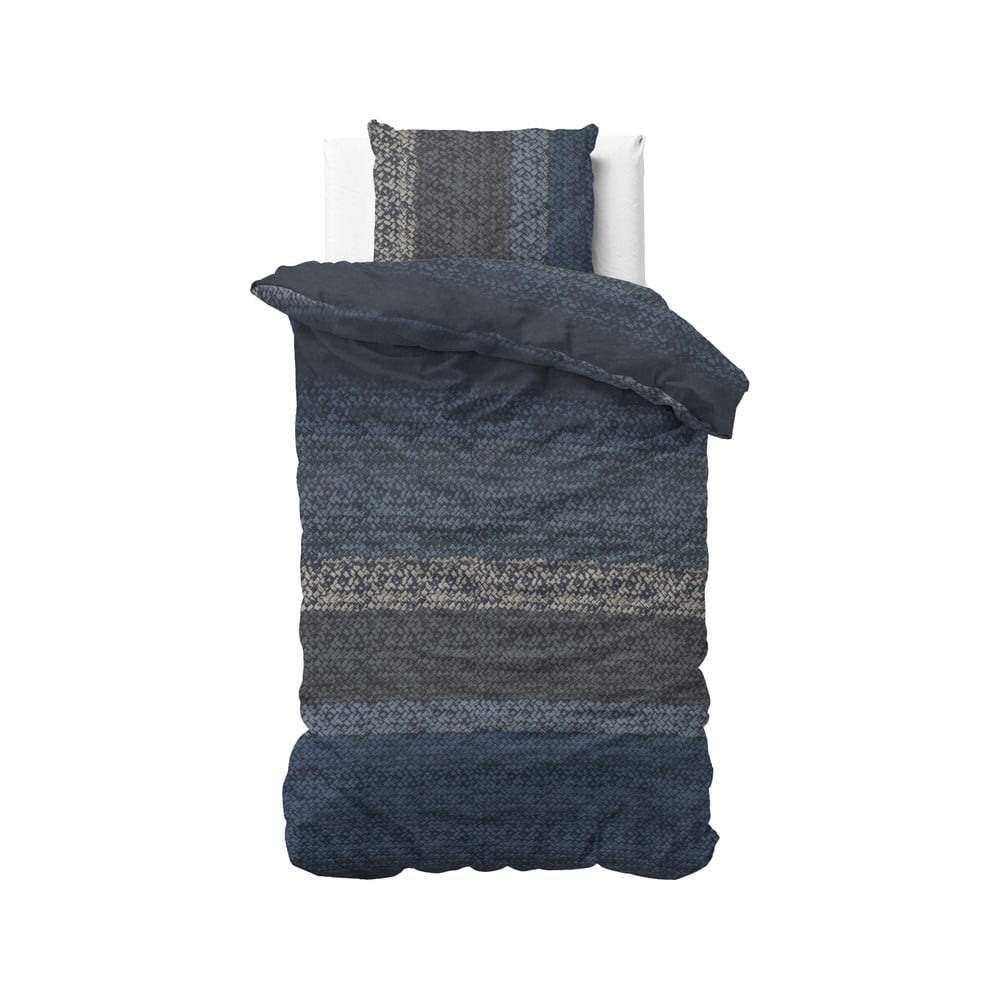 Lenjerie din flanelă pentru pat de o persoană Dreamhouse Gradient Knits, 140 x 220 cm