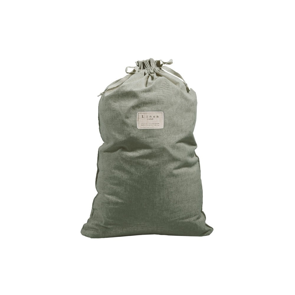 Săculeț textil din amestec de in pentru haine Really Nice Things Bag Green Moss, înălțime 75 cm bonami.ro