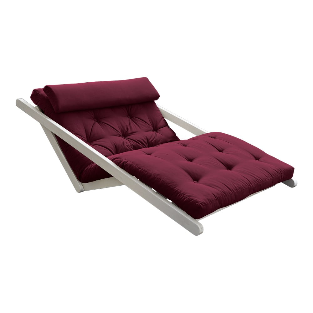 Șezlong variabil cu 2 locuri Karup Design Figo, White/Bordeaux