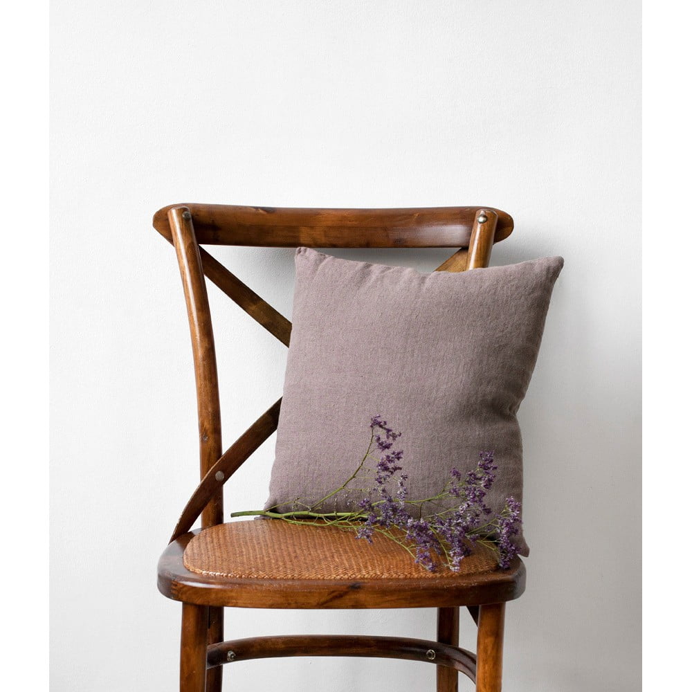 Față de pernă din in Linen Tales, 45 x 45 cm, violet purpuriu bonami.ro imagine 2022