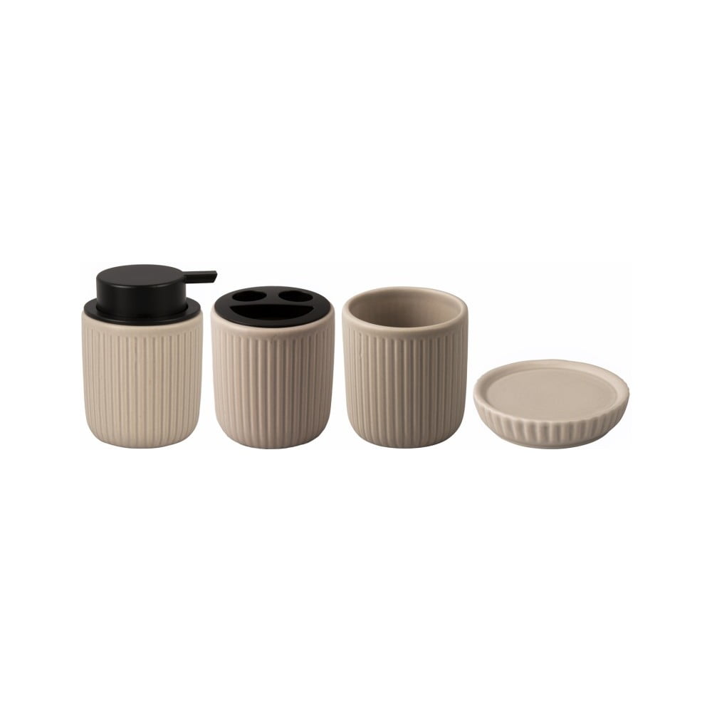 Set de accesorii de baie bej din ceramică Neat – PT LIVING
