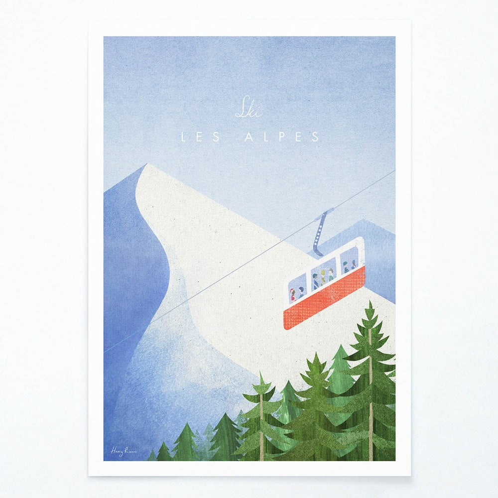 Poster Travelposter Les Alpes, A2 bonami.ro imagine 2022
