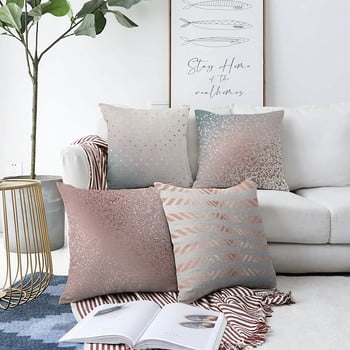 Set 4 fețe de pernă minimalist cushion covers glitters, 55 x 55 cm