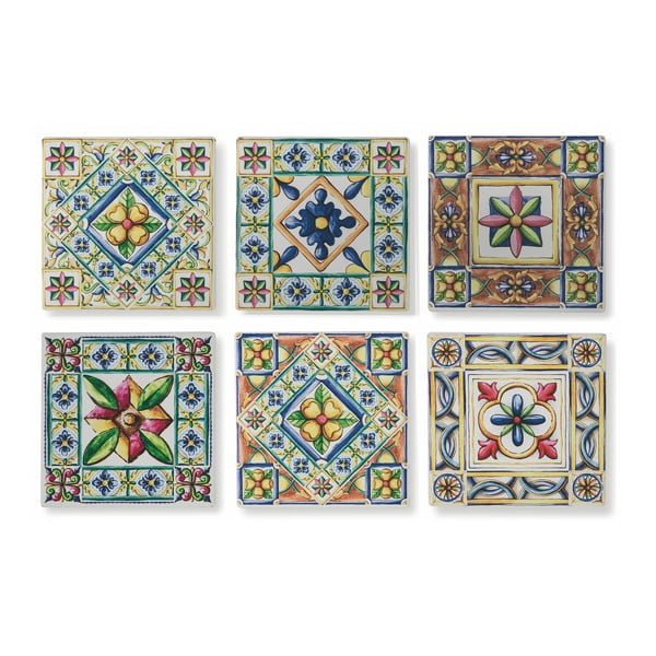 Set 6 suporturi pentru pahare din ceramică Villa d'Este Costiera