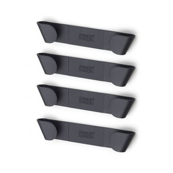 Set 4 suporturi de perete pentru capace joseph joseph, negru