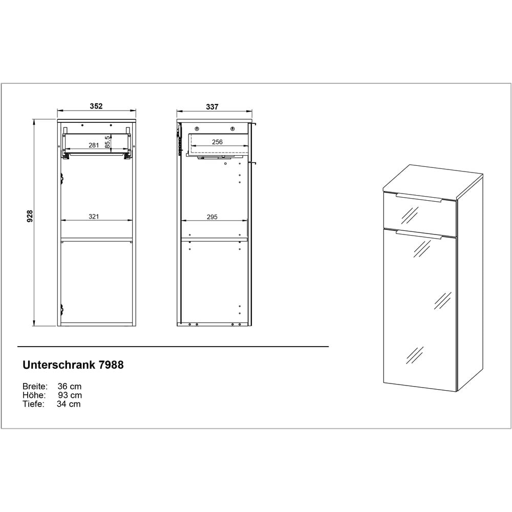 Set mobilier pentru baie gri Crandon 7822 - Germania - 4 | YEO