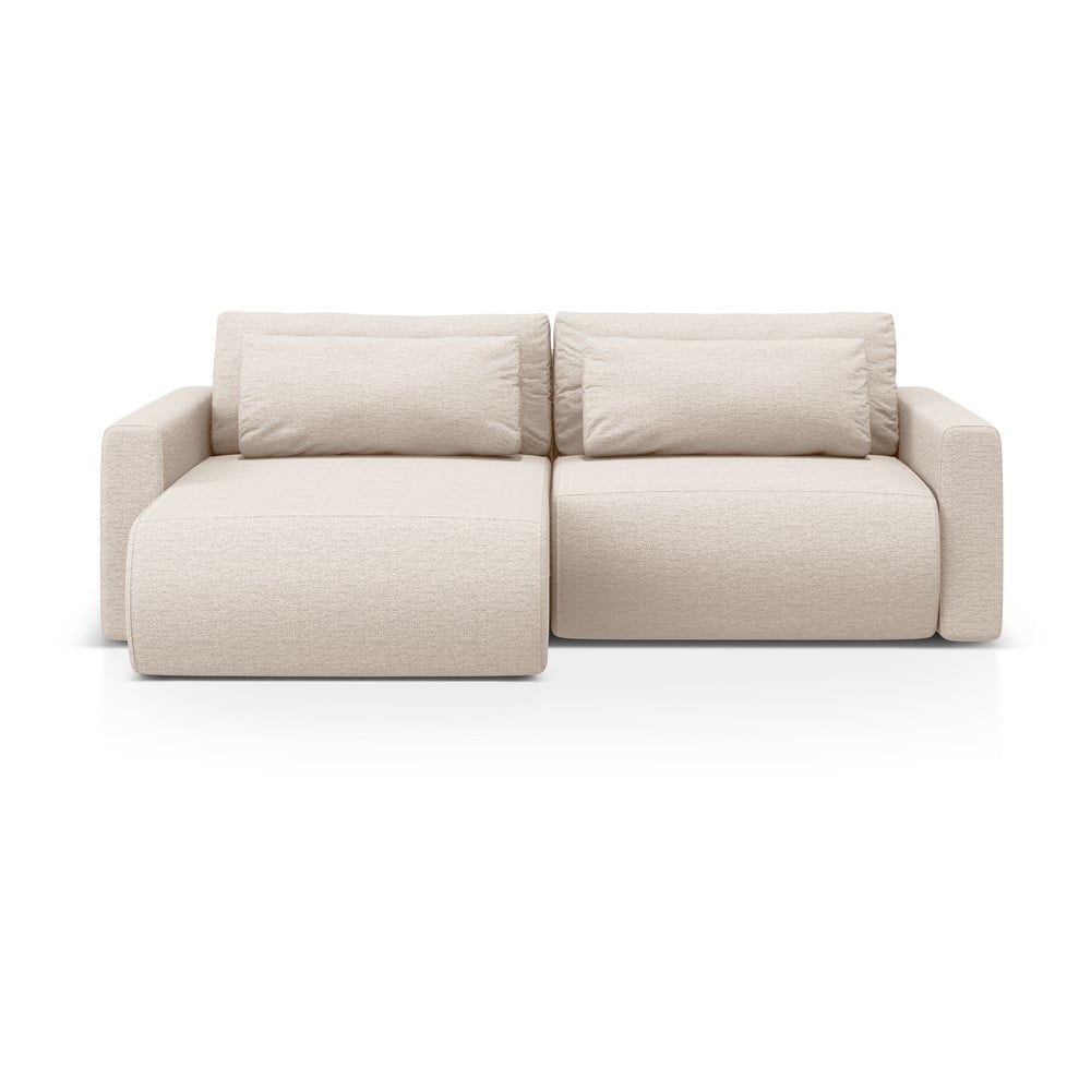 Colțar bej extensibil/cu spațiu de depozitare Belfast – Cosmopolitan Design