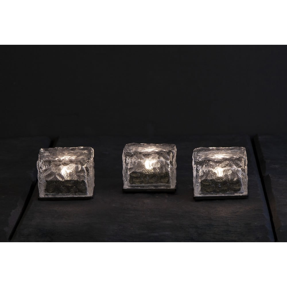 Set 3 lumânări solare pentru exterior Star Trading Candle Icecube, înălțime 5,5 cm bonami.ro