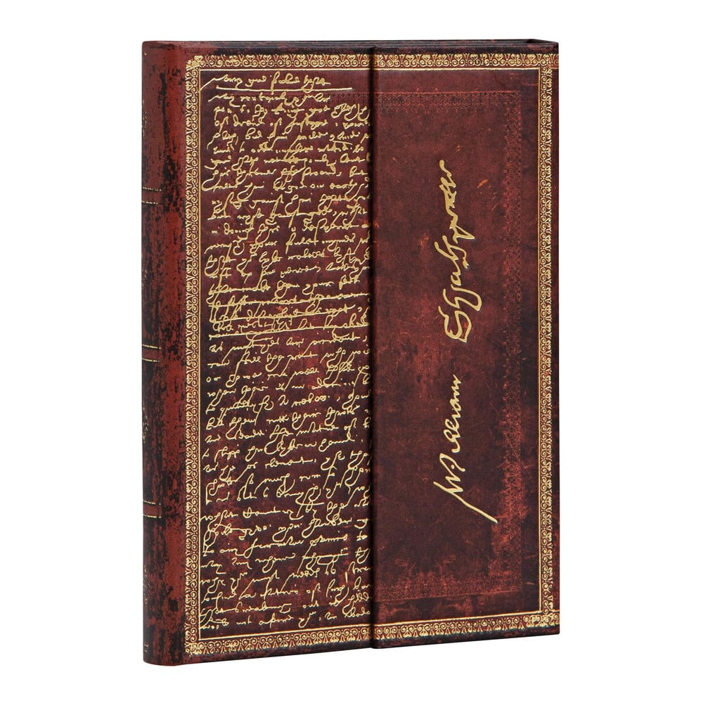 Caiet dictando cu copertă cartonată paperblanks shakespeare, 10x14 cm