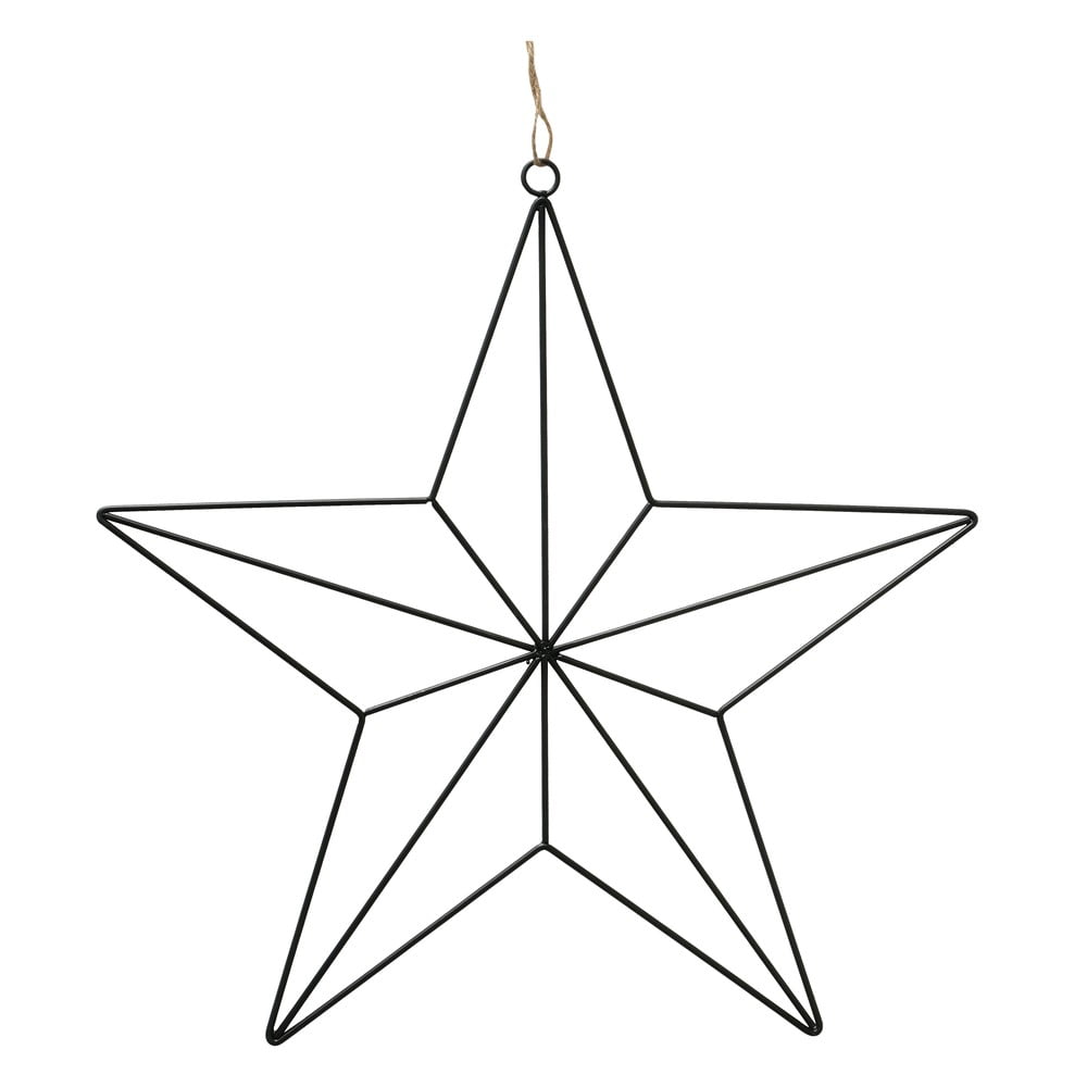 Decorațiune de Crăciun din fier în formă de stea Boltze, lungime 38 cm, negru