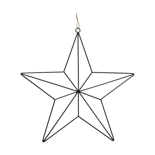 Decorațiune de Crăciun din fier în formă de stea Boltze, lungime 38 cm, negru