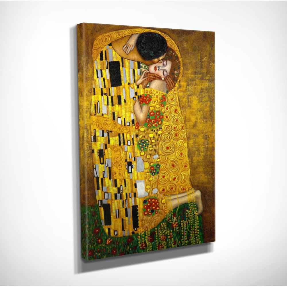 Reproducere tablou pe pânză Gustav Klimt The Kiss, 30 x 40 cm bonami.ro imagine 2022