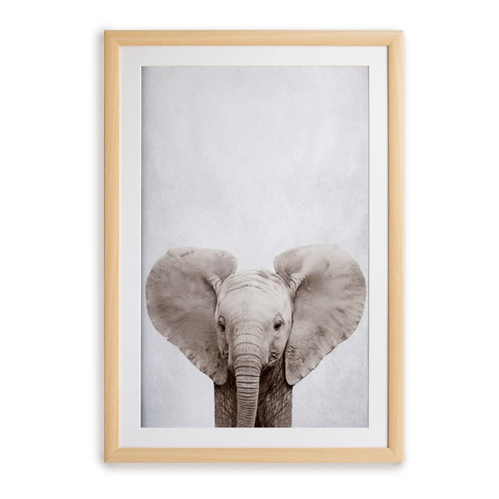 Tablou cu ramă pentru perete Surdic Elephant, 30 x 40 cm bonami.ro imagine 2022