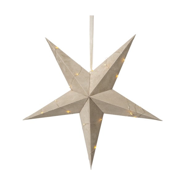 Decorațiune luminoasă pentru Crăciun Star Trading Velvet, bej, ø 60 cm