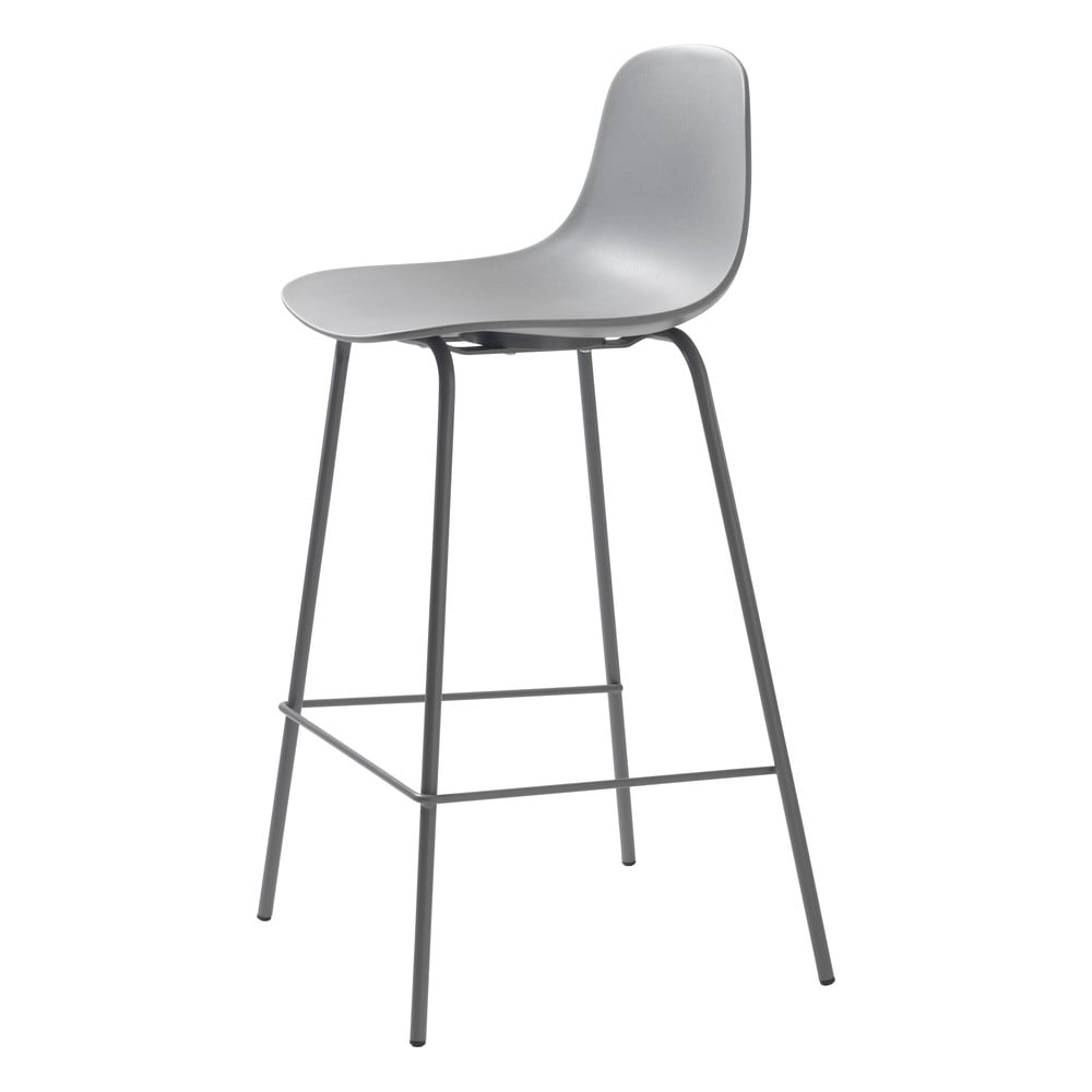  Scaun de bar gri din plastic 92,5 cm Whitby – Unique Furniture 