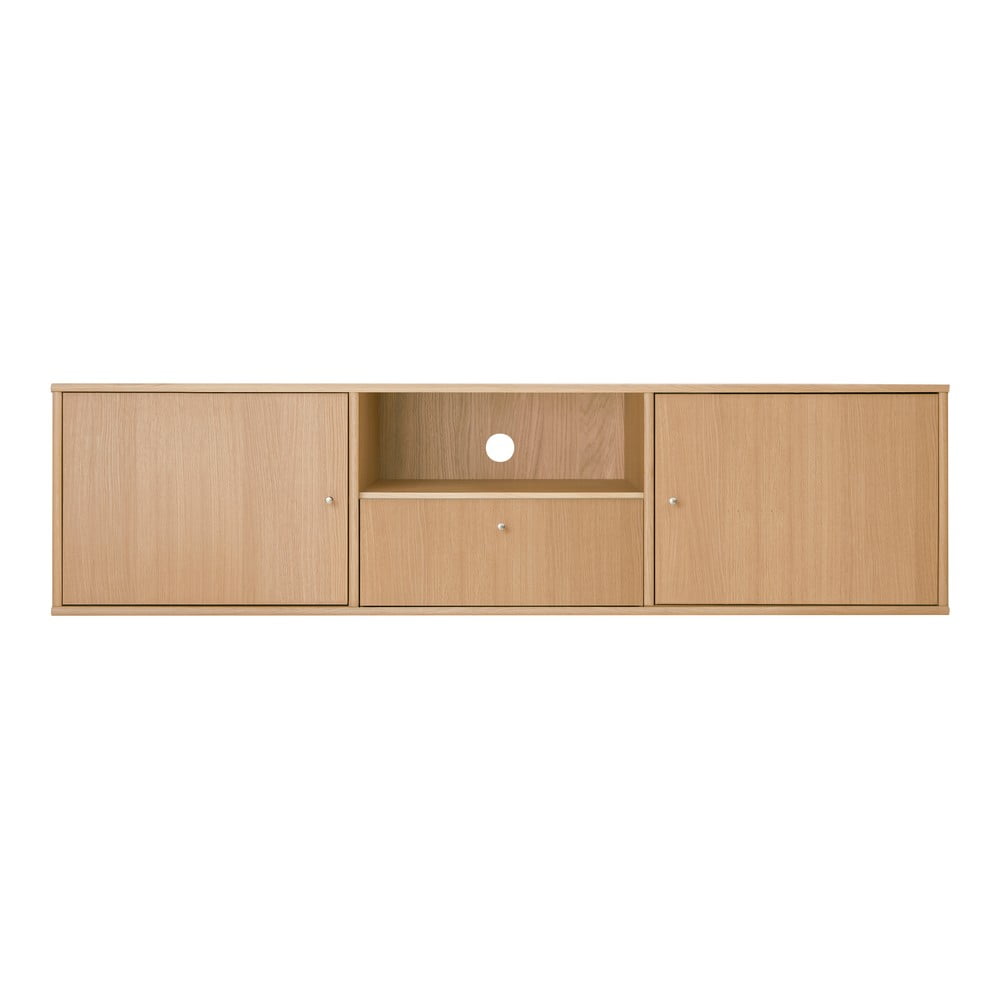 Comodă TV în culoare naturală cu aspect de lemn de stejar 161x42 cm Mistral – Hammel Furniture