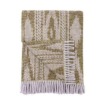 Pled din amestec de bumbac euromant zanzibar, 140 x 180 cm, verde închis