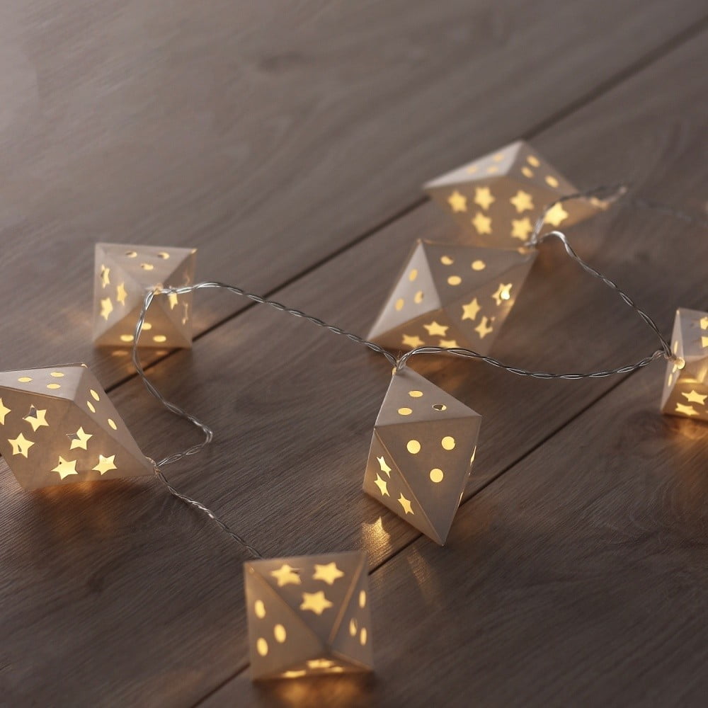 Ghirlandă luminoasă cu LED DecoKing Triangles, lungime 1,65 m, 10 beculețe 165 pret redus