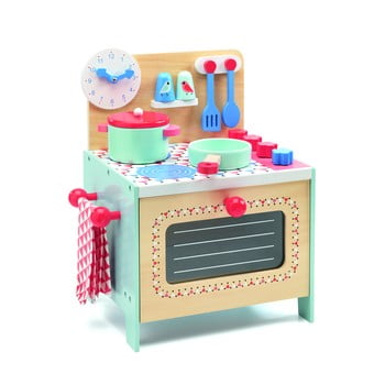 Set bucatarie din lemn pentru copii cu accesorii djeco kitchen