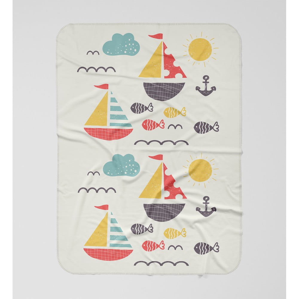 Pătură pentru copii crem 85x125 cm – oyo kids