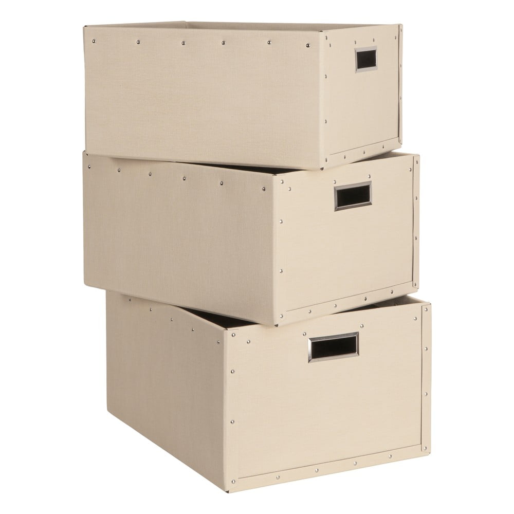 Cutii de depozitare 3 buc. din carton cu capac Ture – Bigso Box of Sweden