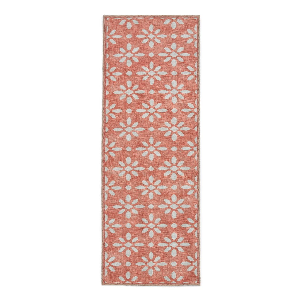 Covor tip traversă portocaliu lavabil 76x230 cm Coral Orange – Think Rugs