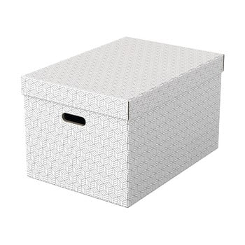 Set 3 cutii depozitare leitz eselte, 35,5 x 51 cm, alb