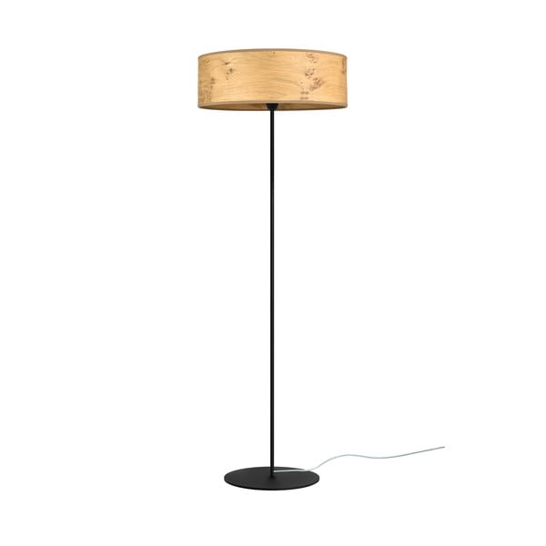 Lampadar din furnir de lemn Bulb Attack Ocho XL, ⌀ 45 cm, bej