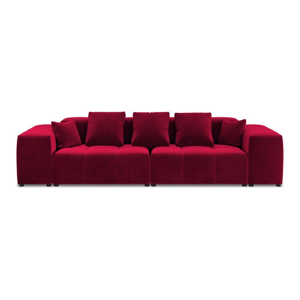 Canapea roșie cu tapițerie din catifea 320 cm Rome Velvet – Cosmopolitan Design 320 imagine noua