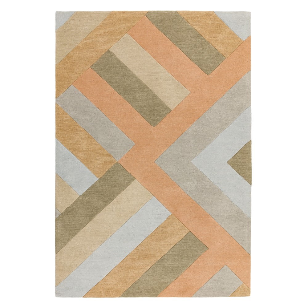 Covor Asiatic Carpets Big Zig, 200 x 290 cm, gri-galben