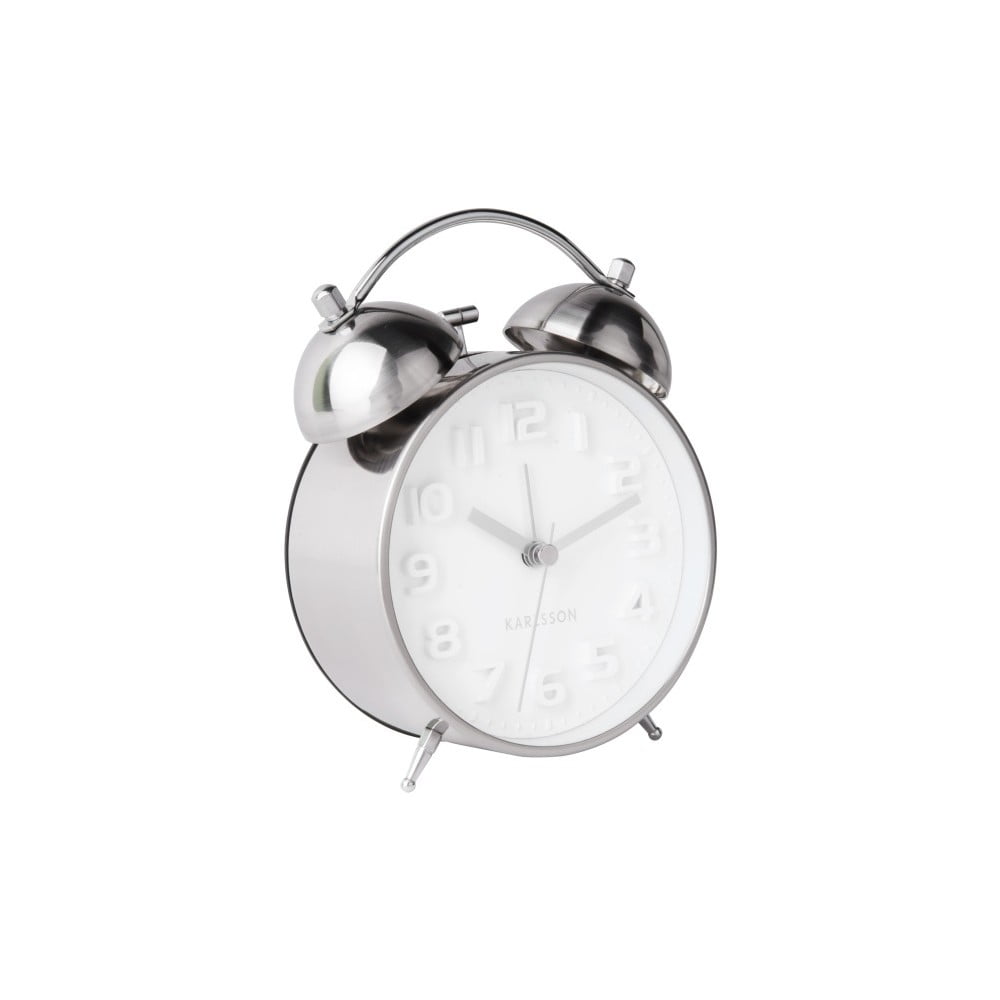 Ceas alarmă din metal Karlsson Mr. White, argintiu bonami.ro imagine 2022