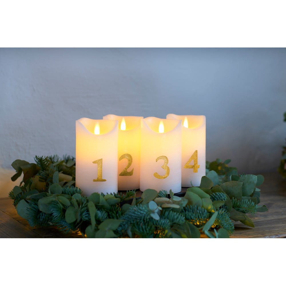 Set 4 decorațiuni cu lumini LED Sirius Sara Gold, înălțime 13 cm bonami.ro