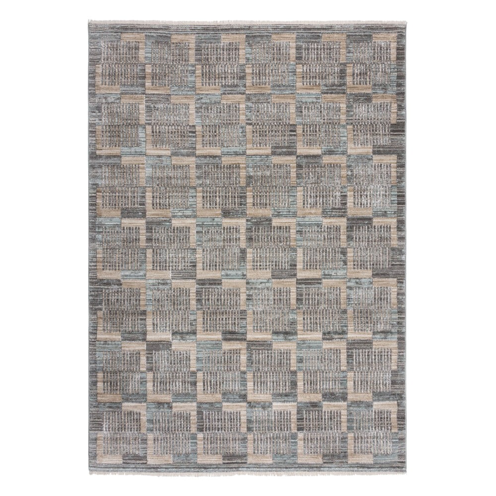 Covor gri/bej 80x155 cm Evelyn Blocks – Flair Rugs