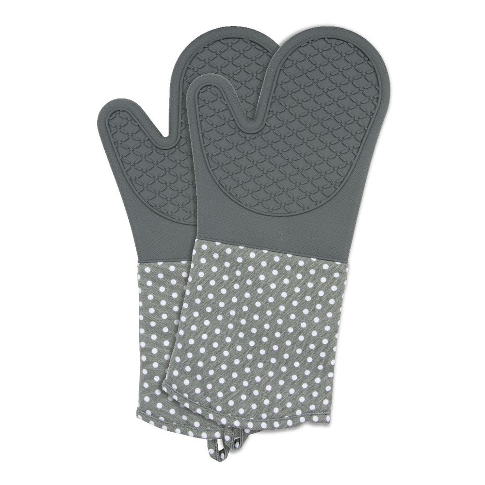 Set 2 mănuși din silicon bucătărie Wenko Oven Grey, gri bonami.ro